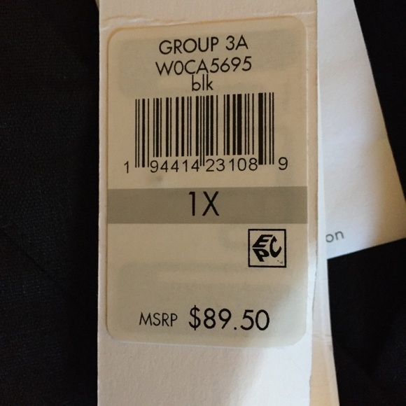 Calvin Klein Black Linen Sleeveless Shirt - Picture 7 of 8